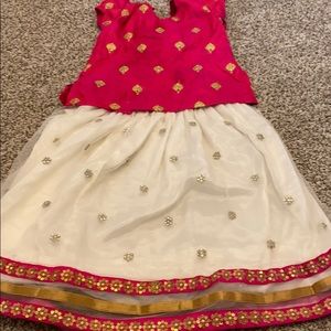 2 lehenga with one matching blouse for 2 yr girl